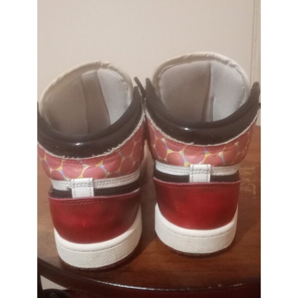 Nike Air Jordan 1 Mid SE Shoes Youth Size 3Y Red White Black DV1749-601 - Picture 11 of 13